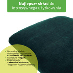 Prześcieradło welurowe z gumką i sznurkami na fotel kosmetyczny butelkowo zielone