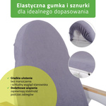 Prześcieradło frotte z gumką i sznurkami na fotel kosmetyczny szare