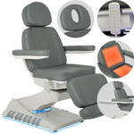 Fotel kosmetyczny z regulacja elektryczną Luxoria PRO 5, Ash Grey