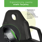Fotel kosmetyczny wielofunkcyjny, do tatuażu ARIA NERO z kuwetami – czarny