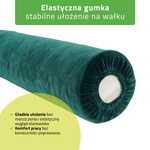 Prześcieradło welurowe z gumką na wałek - 15x60 cm butelkowo zielone