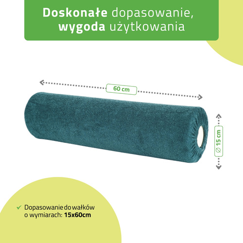 Prześcieradło frotte na wałek - 15x60 cm butelkowa zieleń