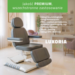 Fotel kosmetyczny z regulacja elektryczną Luxoria PRO 5, Ash Grey