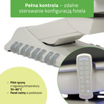 Fotel kosmetyczny z regulacja elektryczną Luxoria PRO 5, Ash Grey