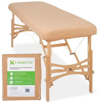 Prześcieradło frotte 1cz. na stoły składane - 70-75/180-185 beżowe