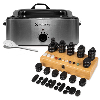 Zestaw - 64 kamieni do masażu, podgrzewacz 17l (ster. analogowe)