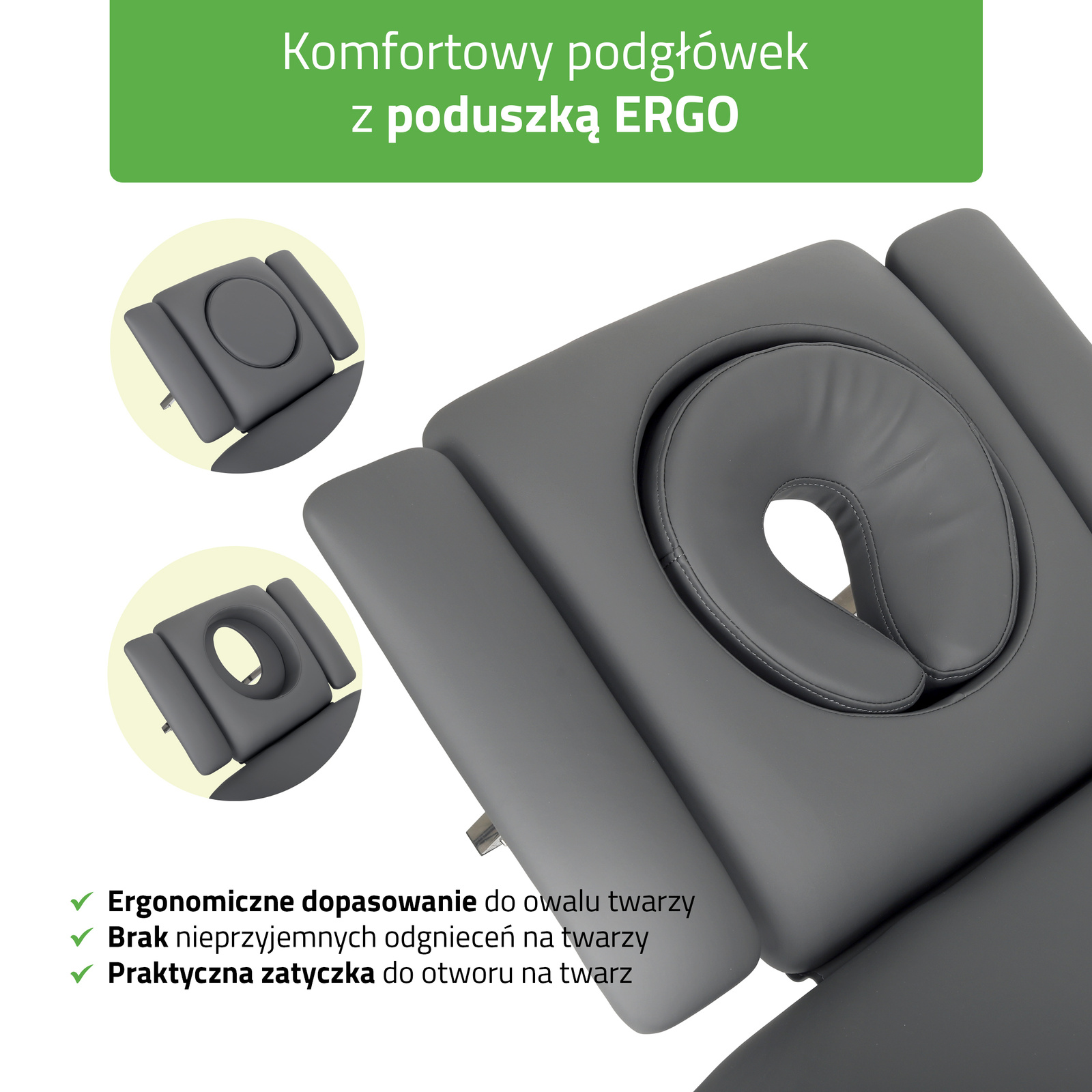 Stół rehabilitacyjny Fortis 5 ERGO, elektryczna regulacja, pilot ręczny