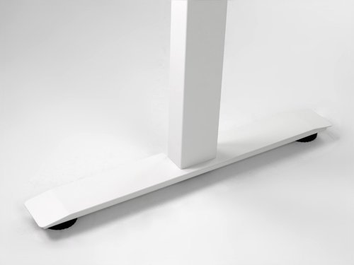 Biurko FlexiDesk: stelaż z elektryczną regulacją (1 silnik, biały), blat biurka (120x60 cm, gr. 25 mm, biały)