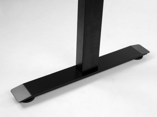 Biurko FlexiDesk: stelaż z elektryczną regulacją (1 silnik, czarny), blat biurka (120x60 cm, gr. 25 mm, orzech)
