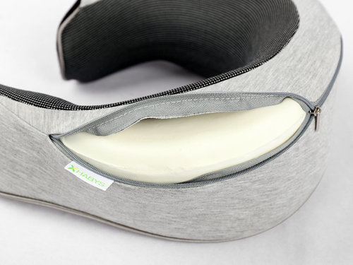 Poduszka ortopedyczna podróżna na szyję, zestaw, opaska na oczy do spania, stopery do uszu 28x28x14 cm