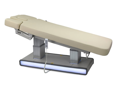 Stół do masażu Vela, pilot, oświetlenie LED, wieszak na podkład rolce