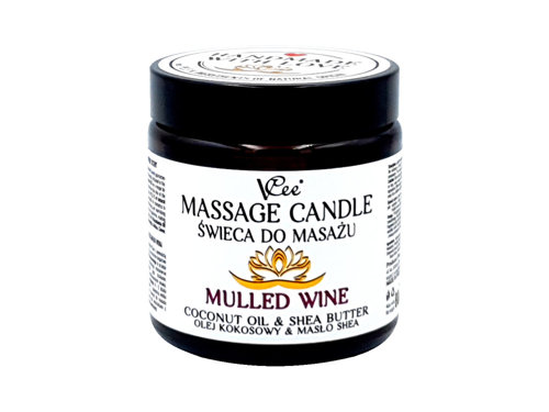 Świeca do masażu o słodkim i odświeżającym zapachu grzanego wina VCee 80g