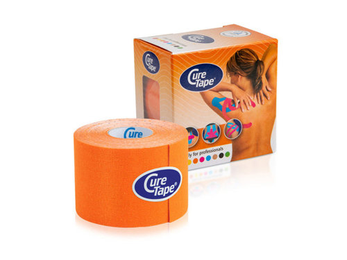 Tasma do kinesiotapingu Cure Tape CLASSIC Pomarańczowy 5cm x 5m