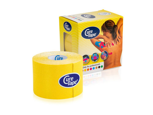 Tasma do kinesiotapingu Cure Tape CLASSIC Żółty 5cm x 5m
