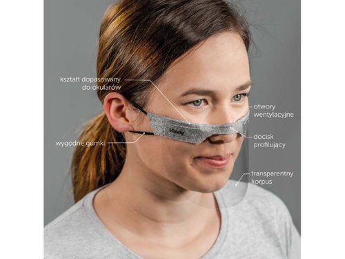 Vitberg Mini Shield S - innowacyjna, oddychająca maska, 2 szt. + etui